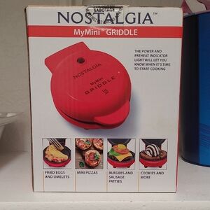 Nostalgia MyMini Red Electric Griddle
